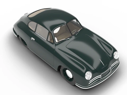Porsche 356-2 Coup&eacute; 1948 3D Model
