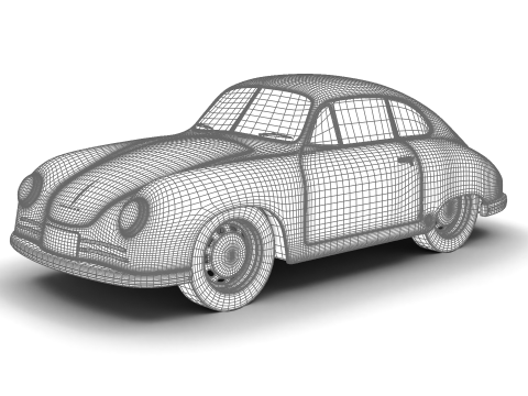 Porsche 356-2 Coupe 1948 Modèle 3D