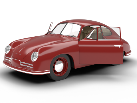 Porsche 356-2 Coupe 1948 HQ 3Dモデル