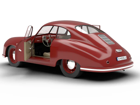 Porsche 356-2 Coupe 1948 HQ 3D Model