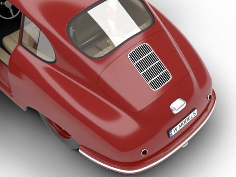 Porsche 356-2 Coupe 1948 HQ Model 3D