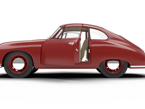 Porsche 356-2 Coupe 1948 HQ 3D Model