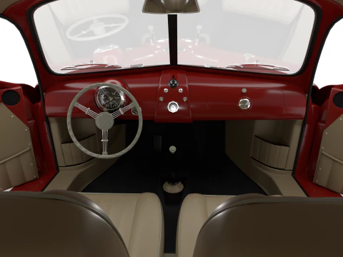 Porsche 356-2 Coupe 1948 HQ 3D Model