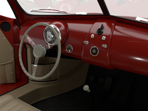 Porsche 356-2 Coupe 1948 HQ Model 3D