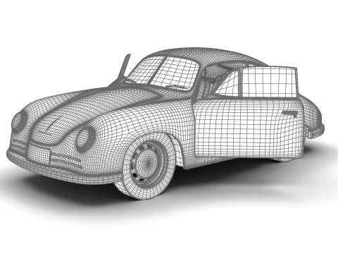 Porsche 356-2 Coupe 1948 HQ 3D Model
