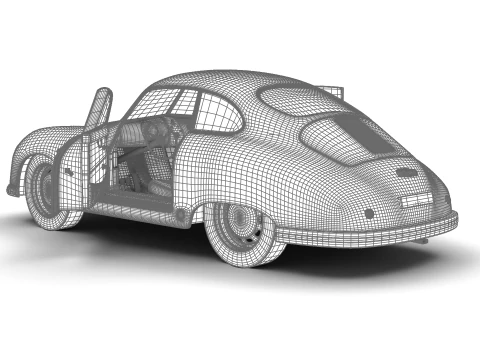 Porsche 356-2 Coupe 1948 HQ 3D Model