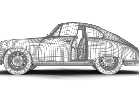 Porsche 356-2 Coupe 1948 HQ 3D Model