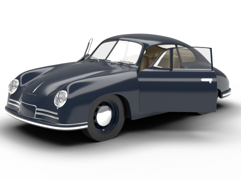 Porsche 356-2 Coupe 1948 HQ Modelo 3D