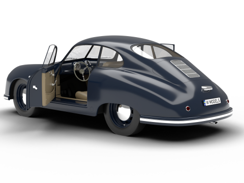 Porsche 356-2 Coupe 1948 HQ 3D Model