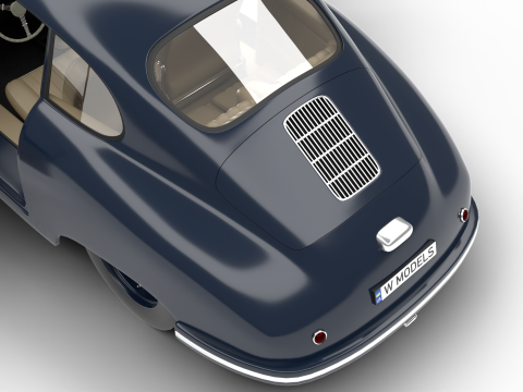 Porsche 356-2 Coupe 1948 HQ 3D Model