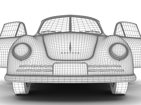 Porsche 356-2 Coupe 1948 HQ 3D Model