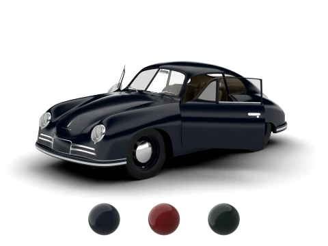Porsche 356-2 Coup&eacute; 1948 Sede Modelo 3D