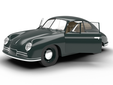 Porsche 356-2 Coupe 1948 HQ 3D Model