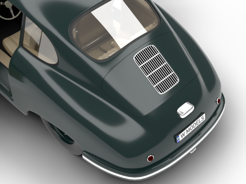 Porsche 356-2 Coupe 1948 HQ Modelo 3D