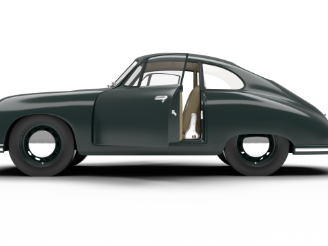 Porsche 356-2 Coupe 1948 HQ Modelo 3D