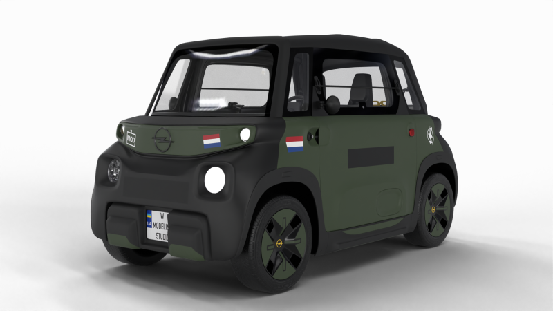 Opel Rocks-e 2020 Dutch Army Model 3D .c4d .max .obj .3ds .fbx .stl .blend 