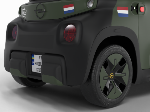 Opel Rocks-e 2020 Dutch Army Model 3D