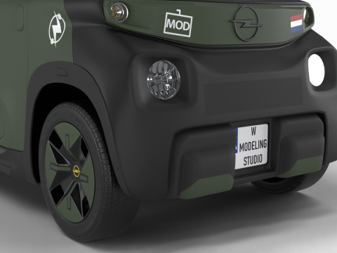 Opel Rocks-e 2020 Dutch Army Model 3D