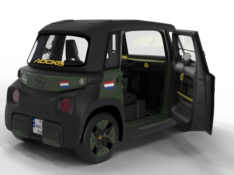 Opel Rocks-e 2020 Dutch Army HQ interior 3D Model
