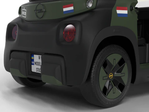 Opel Rocks-e 2020 Dutch Army HQ interior 3D Model