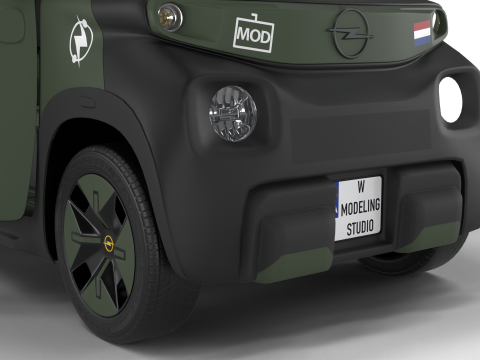 Opel Rocks-e 2020 Dutch Army HQ interior 3D-Modell