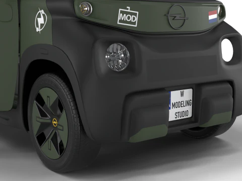 Opel Rocks-e 2020 Dutch Army HQ interior 3D Model