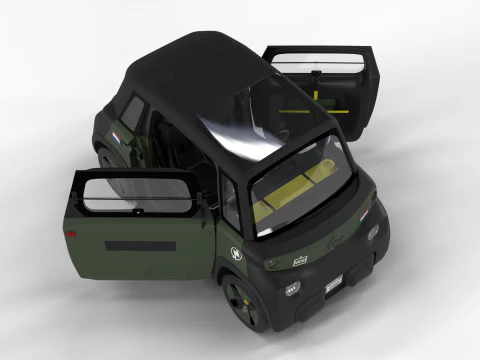Opel Rocks-e 2020 Dutch Army HQ interior 3D Model