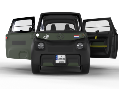 Opel Rocks-e 2020 Dutch Army HQ interior 3D-Modell