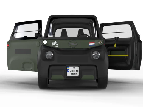 Opel Rocks-e 2020 Dutch Army HQ interior 3D Model