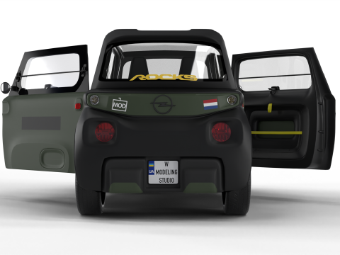 Opel Rocks-e 2020 Dutch Army HQ interior 3D-Modell