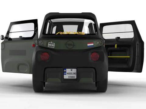Opel Rocks-e 2020 Dutch Army HQ interior 3D Model