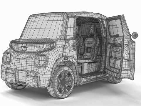 Opel Rocks-e 2020 Dutch Army HQ interior 3D-Modell