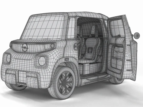 Opel Rocks-e 2020 Dutch Army HQ interior 3D Model