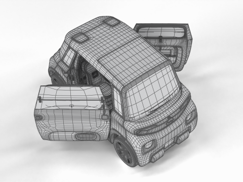 Opel Rocks-e 2020 Dutch Army HQ interior 3D-Modell