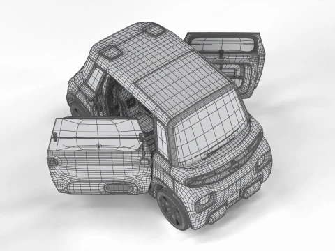 Opel Rocks-e 2020 Dutch Army HQ interior 3D Model
