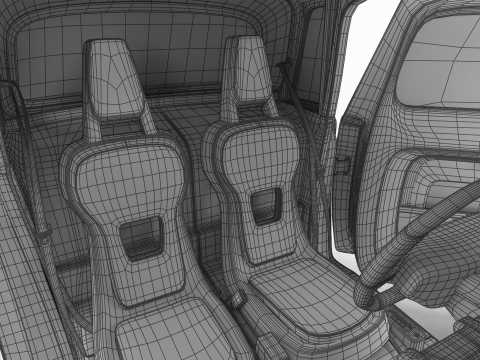 Opel Rocks-e 2020 Dutch Army HQ interior 3D-Modell