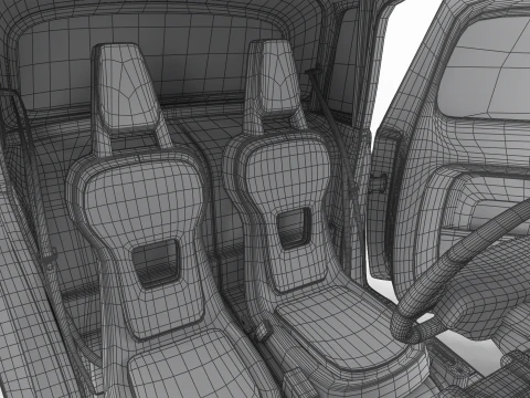 Opel Rocks-e 2020 Dutch Army HQ interior 3D Model