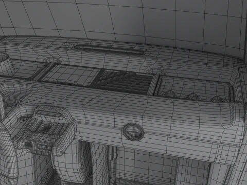 Opel Rocks-e 2020 Dutch Army HQ interior 3D Model