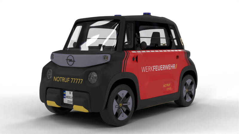 Opel Rock-e 2020 Fire Service 3Dモデル .c4d .max .obj .3ds .fbx .stl .blend 