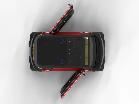 Opel Rock-e 2020 Fire Service HQ 3D Model