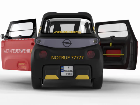 Opel Rock-e 2020 Fire Service HQ 3D Model
