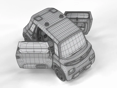Opel Rock-e 2020 Fire Service HQ 3D Model
