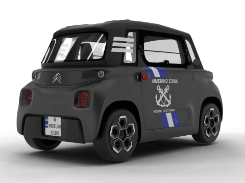 Citroen Ami 2020 Police 3D Model