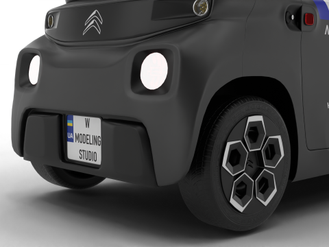 Citroen Ami 2020 Police Modello 3D