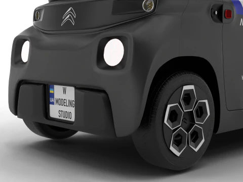 Citroen Ami 2020 Police 3D Model