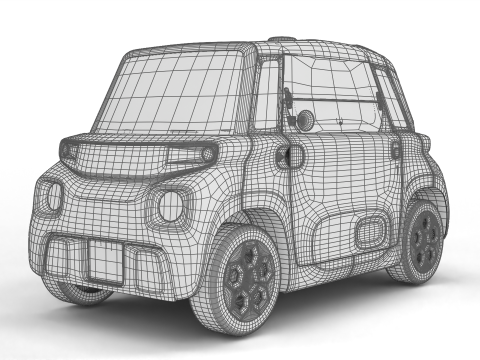 Citroen Ami 2020 Police Modello 3D