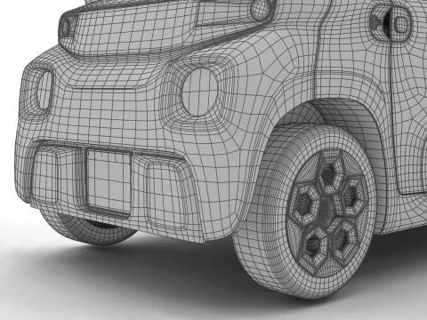 Citroen Ami 2020 Police 3D Model