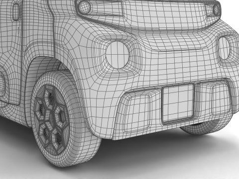 Citroen Ami 2020 Police Modello 3D