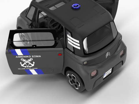 Citroen Ami 2020 Police HQ interior Model 3D