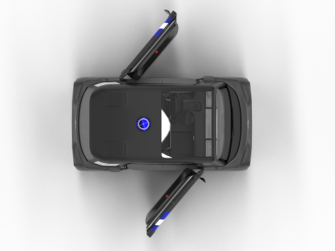 Citroen Ami 2020 Police HQ interior Model 3D